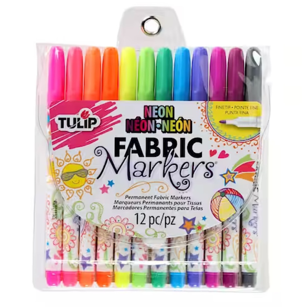 NWT- Tulip® Permanent Fabric Markers, Neon craft